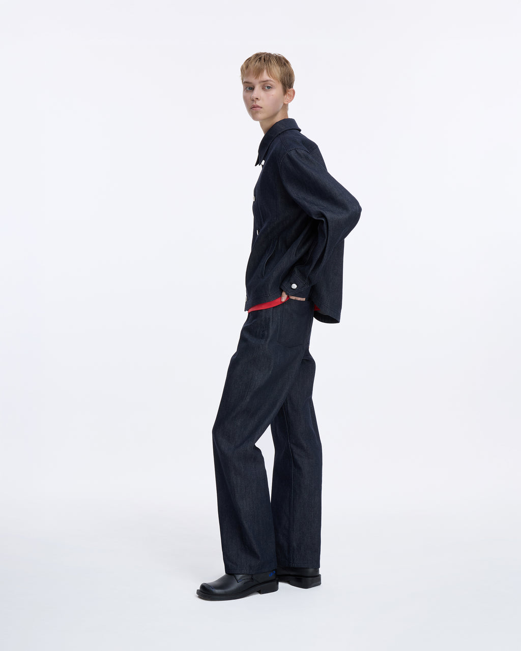 Ader Error - Sig; SV Tag Trucker jacket 02 (Dark Navy) product image 14 | TRAB K-Fashion Australia