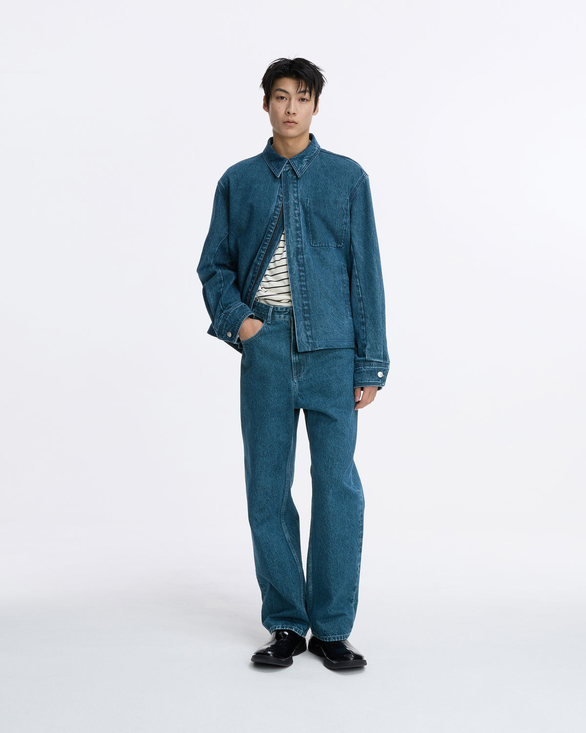 Ader Error - Sig; SV Tag Trucker jacket 03 (Blue) product image 5 | TRAB K-Fashion Australia