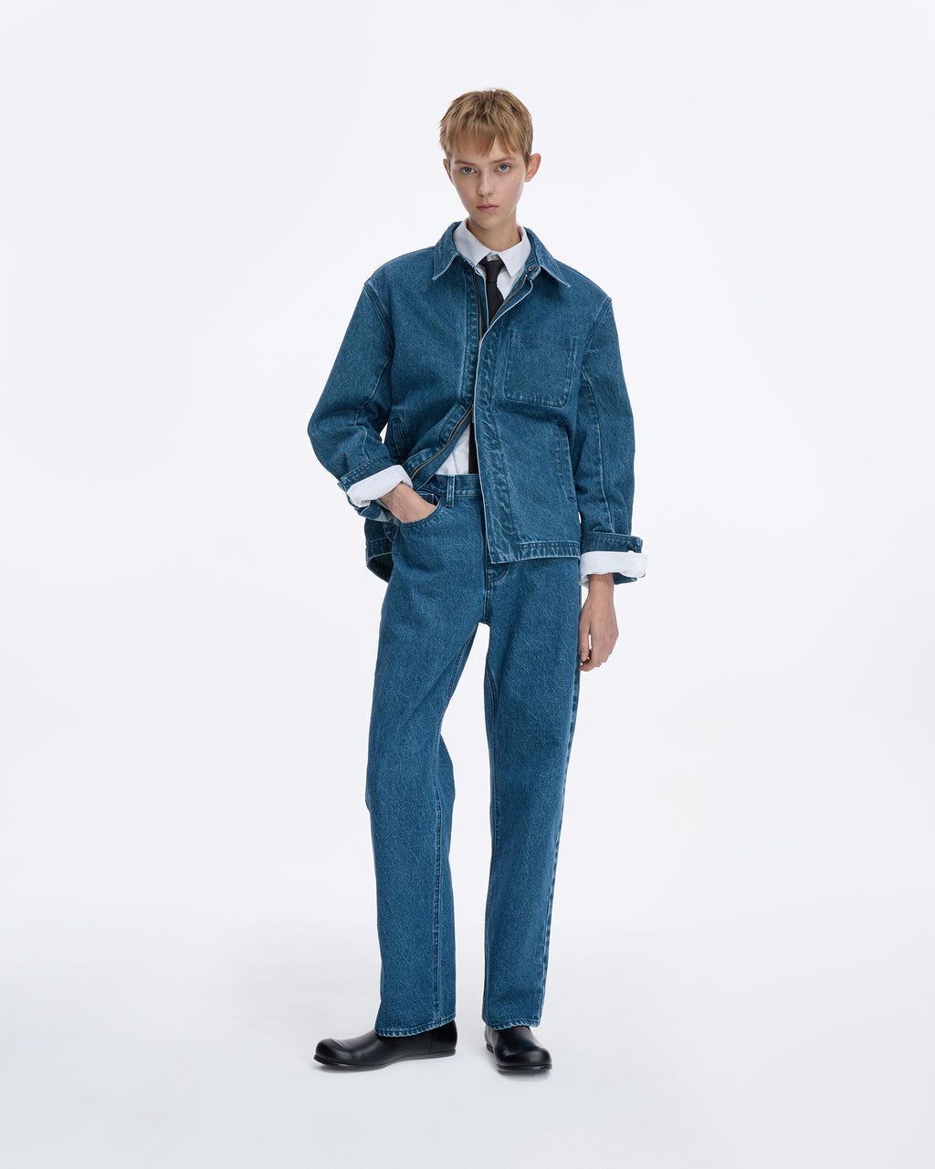 Ader Error - Sig; SV Tag Trucker jacket 03 (Blue) product image 7 | TRAB K-Fashion Australia