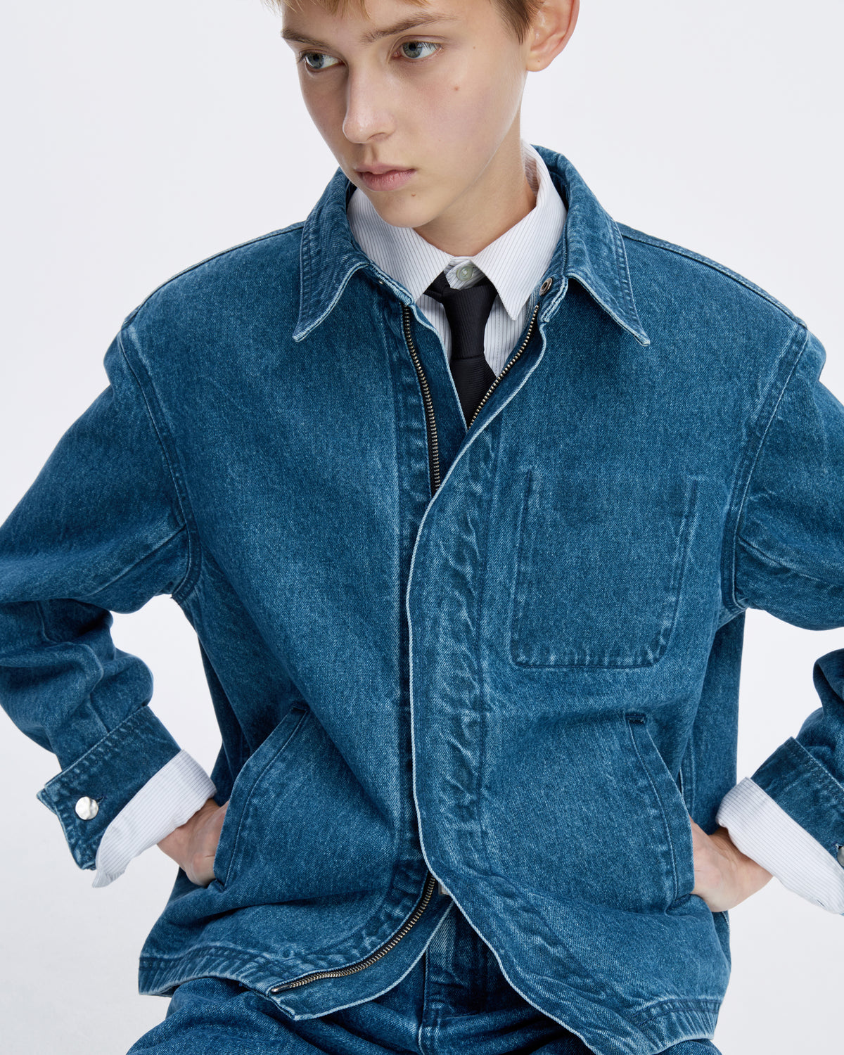 Ader Error - Sig; SV Tag Trucker jacket 03 (Blue) product image 10 | TRAB K-Fashion Australia