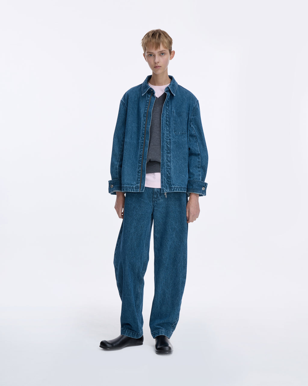 Ader Error - Sig; SV Tag Trucker jacket 03 (Blue) product image 11 | TRAB K-Fashion Australia