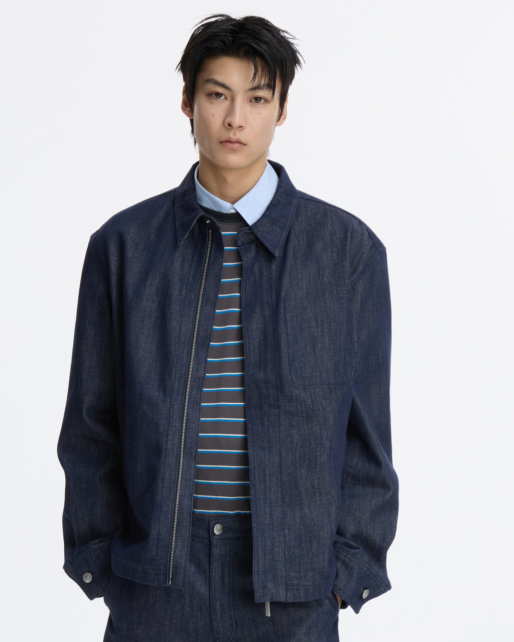 Ader Error - Sig; SV Tag Trucker jacket 03 (Dark Blue) product image 4 | TRAB K-Fashion Australia