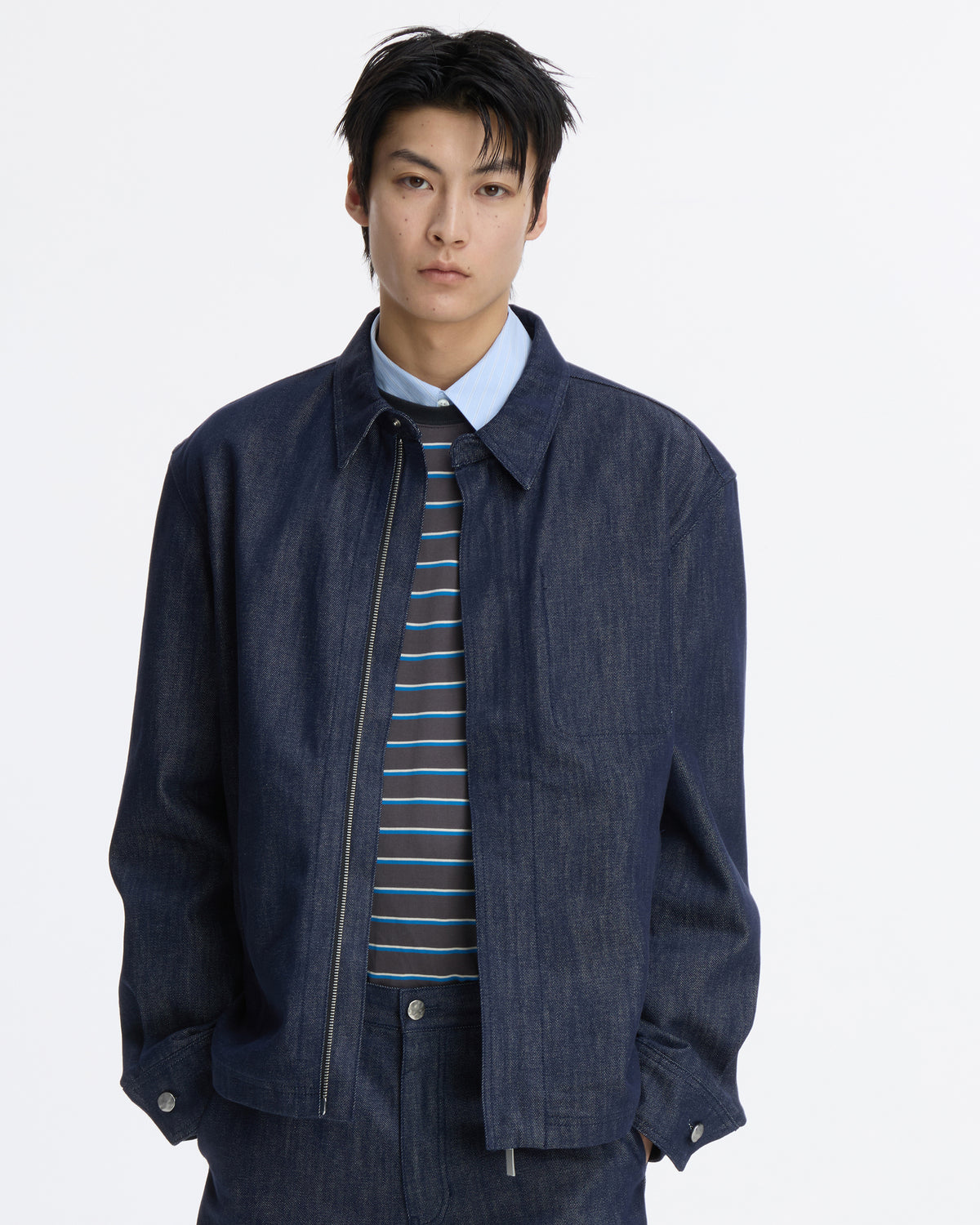 Ader Error - Sig; SV Tag Trucker jacket 03 (Dark Blue) product image 4 | TRAB K-Fashion Australia