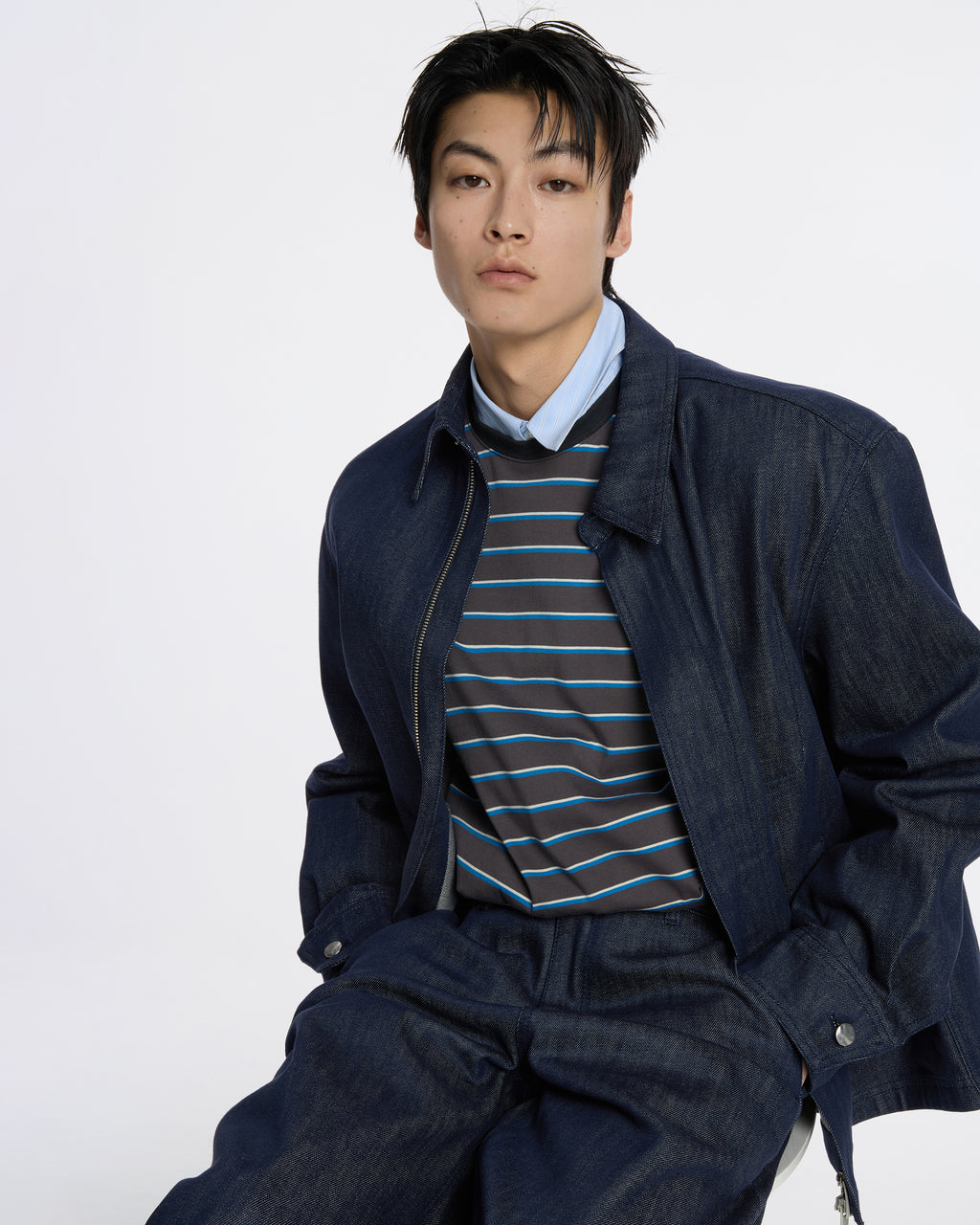 Ader Error - Sig; SV Tag Trucker jacket 03 (Dark Blue) product image 5 | TRAB K-Fashion Australia