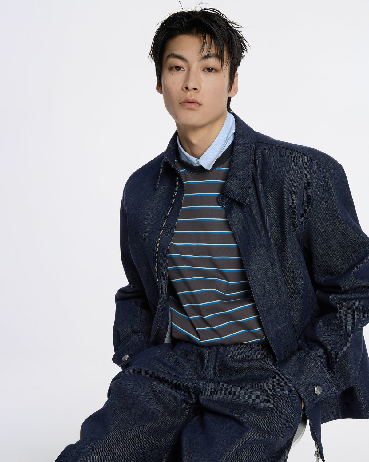 Ader Error - Sig; SV Tag Trucker jacket 03 (Dark Blue) product image 5 | TRAB K-Fashion Australia