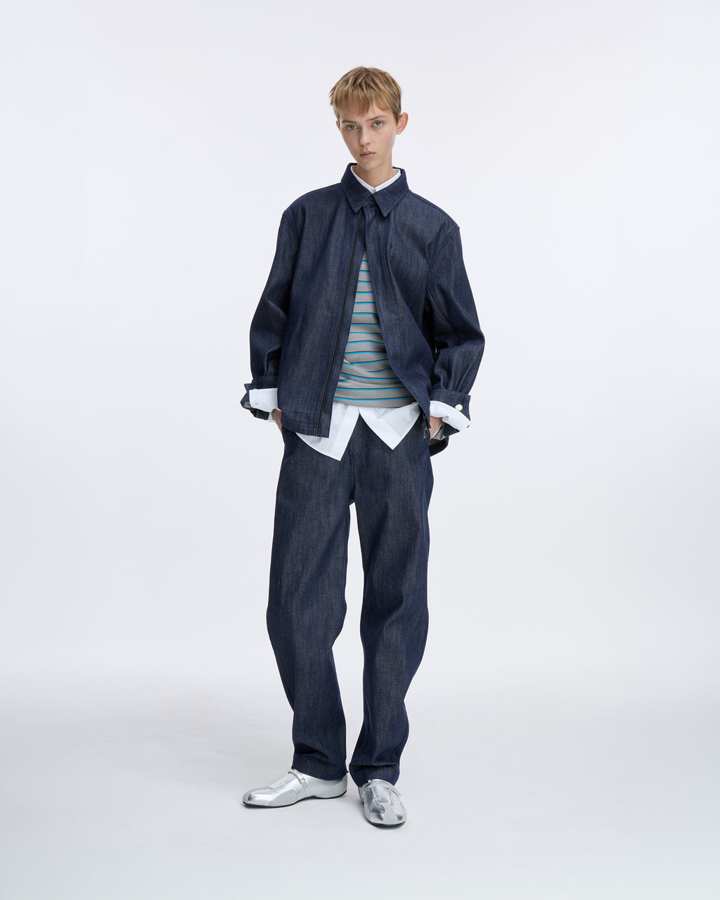 Ader Error - Sig; SV Tag Trucker jacket 03 (Dark Blue) product image 11 | TRAB K-Fashion Australia