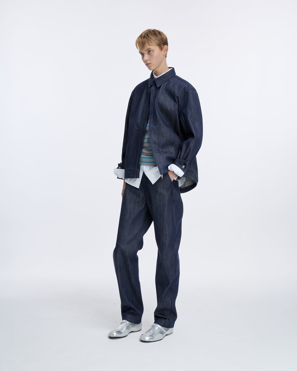 Ader Error - Sig; SV Tag Trucker jacket 03 (Dark Blue) product image 12 | TRAB K-Fashion Australia