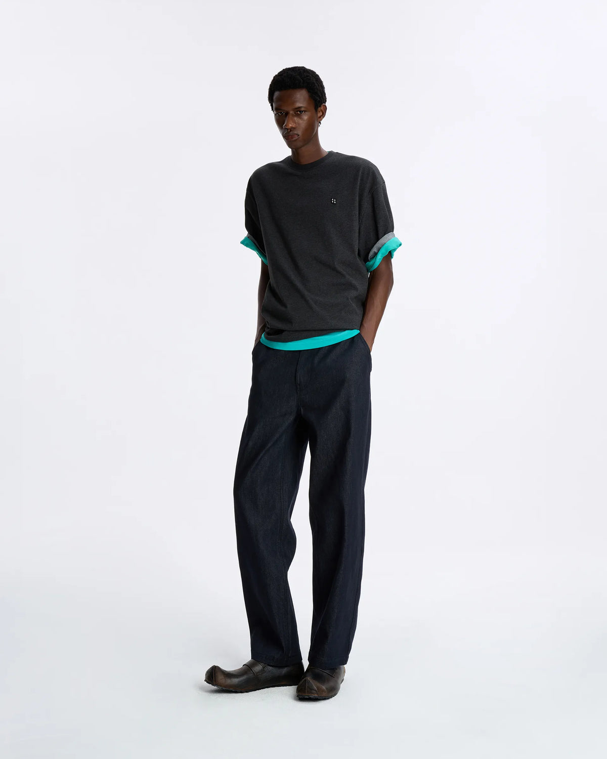 Ader Error - Sig; BL Tag T-Shirt 07 (Charcoal) product image 1 | TRAB K-Fashion Australia