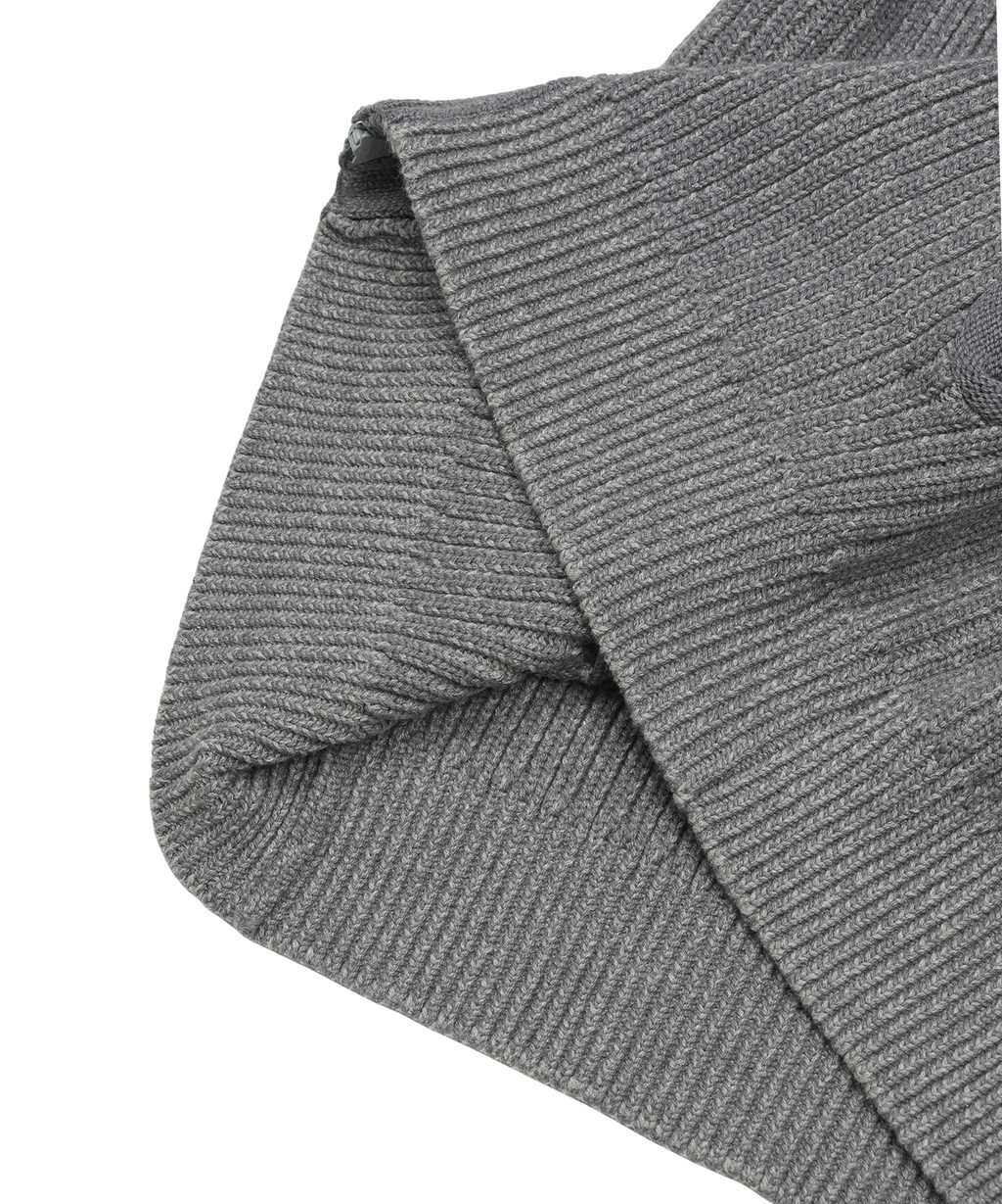 San San Gear - Button Zip-Up Knit (Blue Charcoal) product image 5 | TRAB K-Fashion Australia