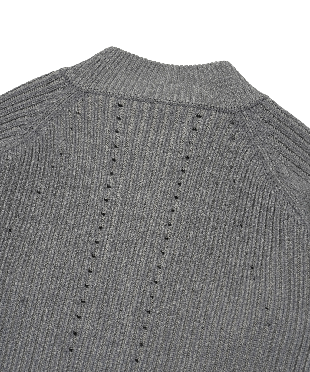 San San Gear - Button Zip-Up Knit (Blue Charcoal) product image 6 | TRAB K-Fashion Australia