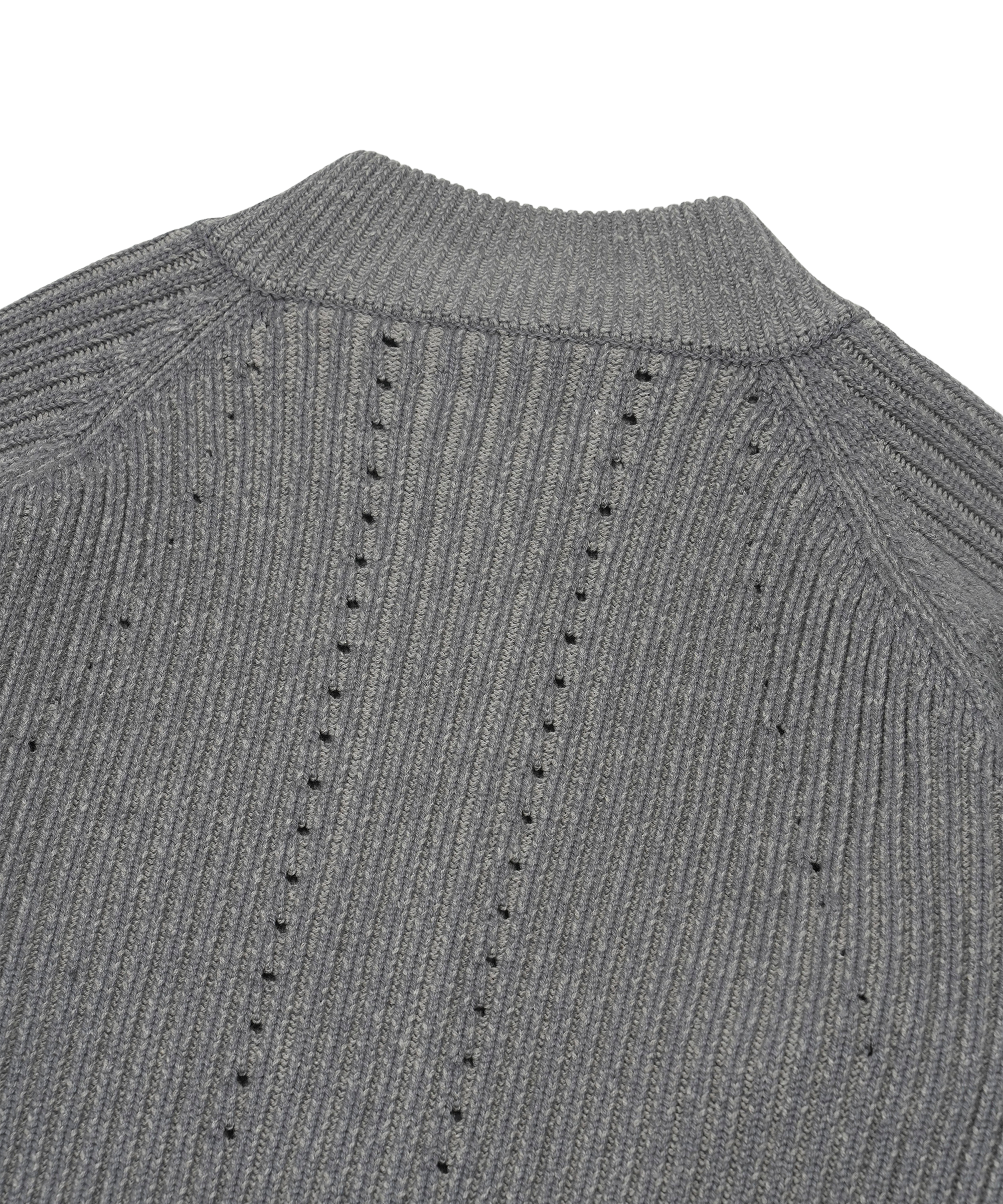 San San Gear - Button Zip-Up Knit (Blue Charcoal) product image 6 | TRAB K-Fashion Australia