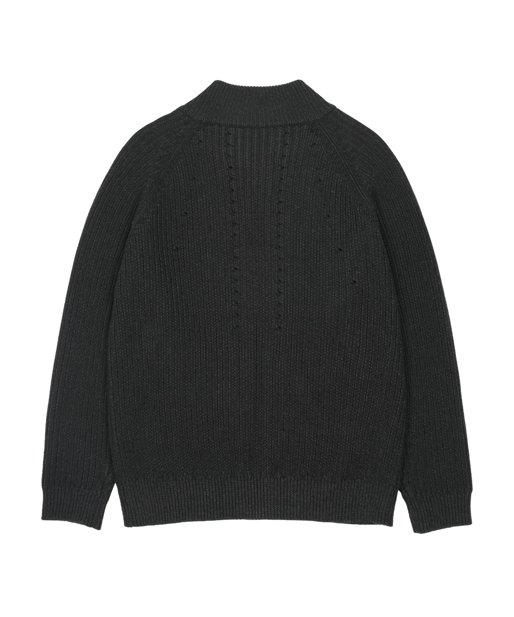 San San Gear - Button Zip-Up Knit (Black) product image 2 | TRAB K-Fashion Australia