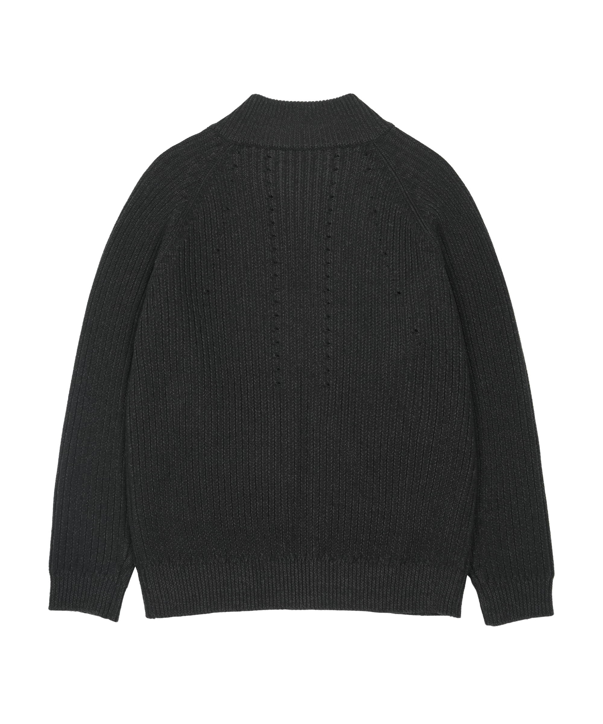 San San Gear - Button Zip-Up Knit (Black) product image 2 | TRAB K-Fashion Australia