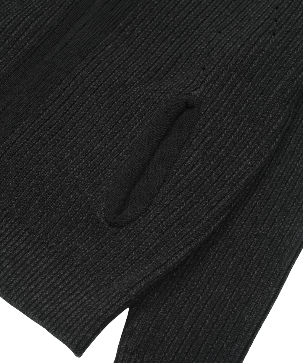 San San Gear - Button Zip-Up Knit (Black) product image 4 | TRAB K-Fashion Australia