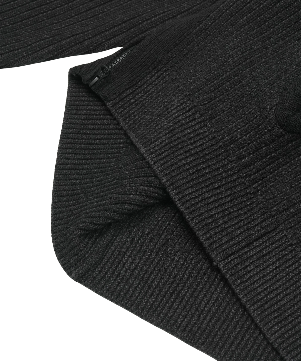 San San Gear - Button Zip-Up Knit (Black) product image 5 | TRAB K-Fashion Australia