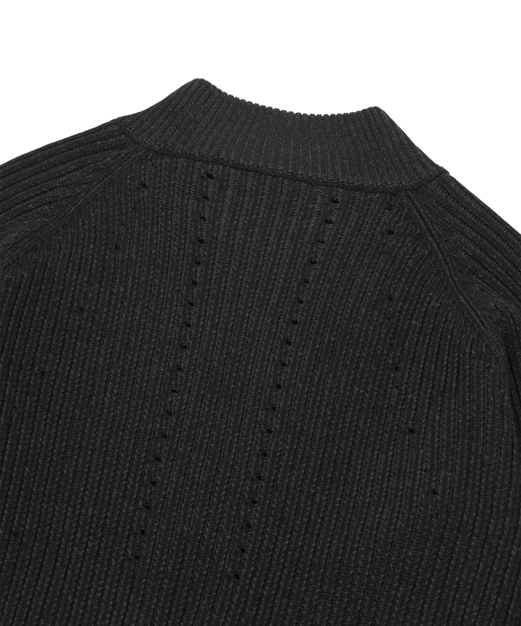 San San Gear - Button Zip-Up Knit (Black) product image 6 | TRAB K-Fashion Australia