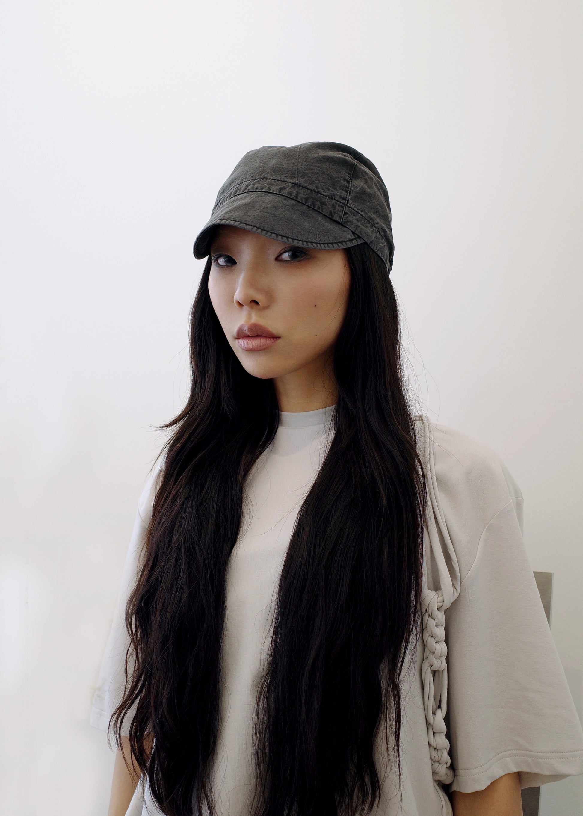 Hyein Seo - Washed Shirring Cap (Black) product image 2 | TRAB K-Fashion Australia