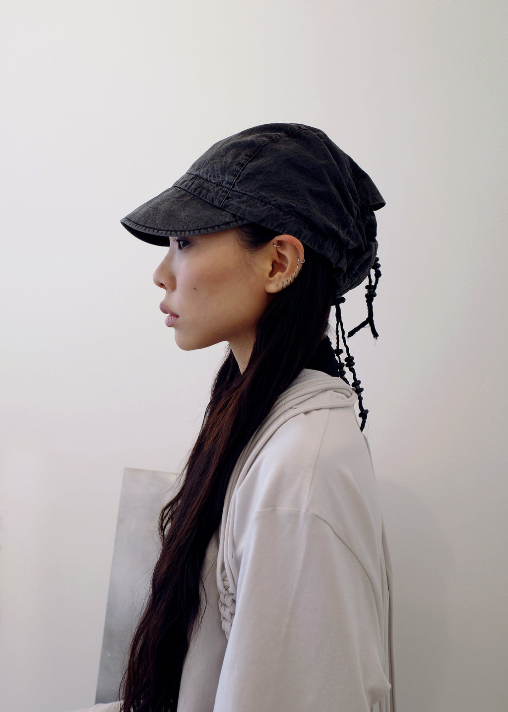 Hyein Seo - Washed Shirring Cap (Black) product image 1 | TRAB K-Fashion Australia