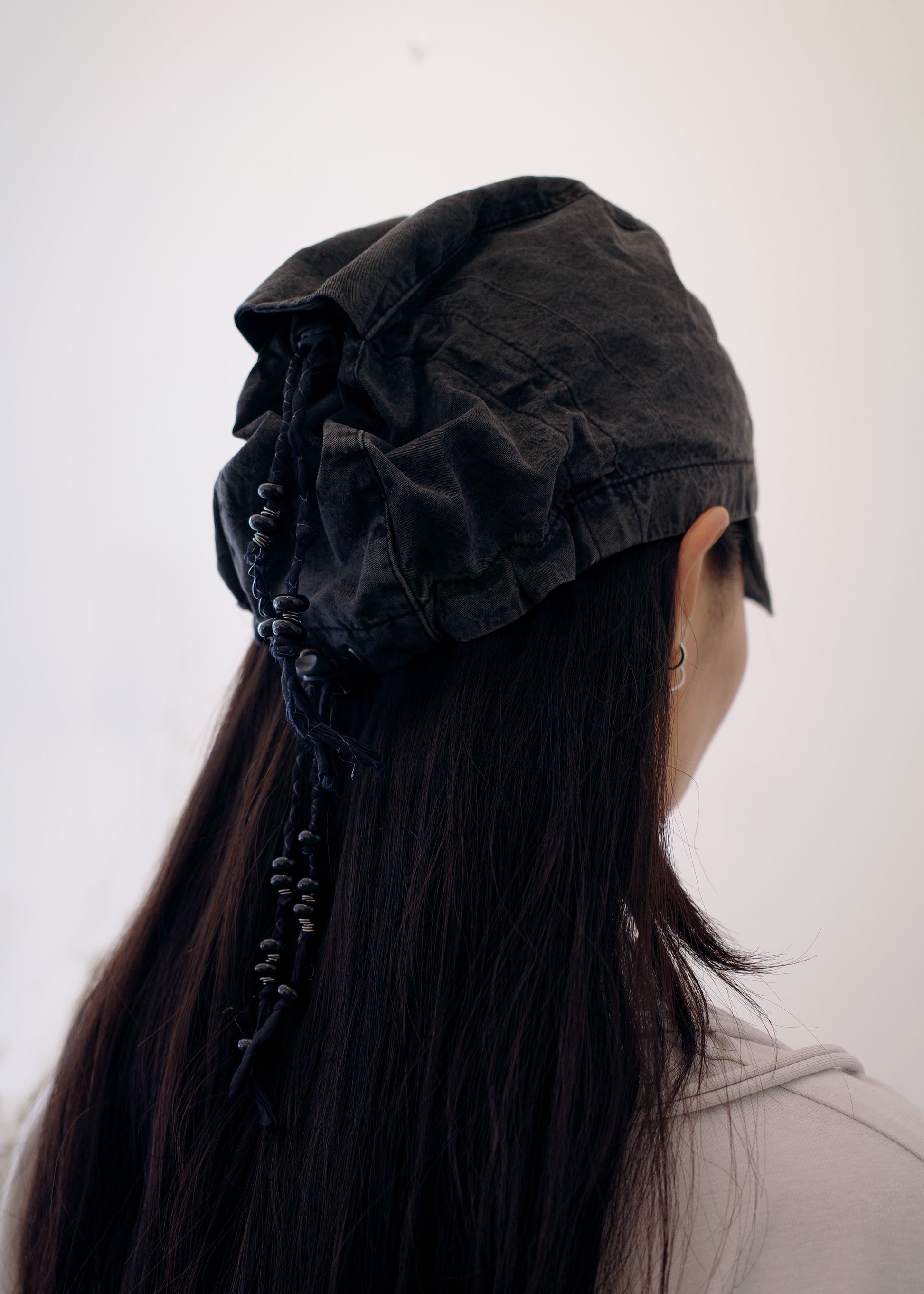 Hyein Seo - Washed Shirring Cap (Black) product image 3 | TRAB K-Fashion Australia