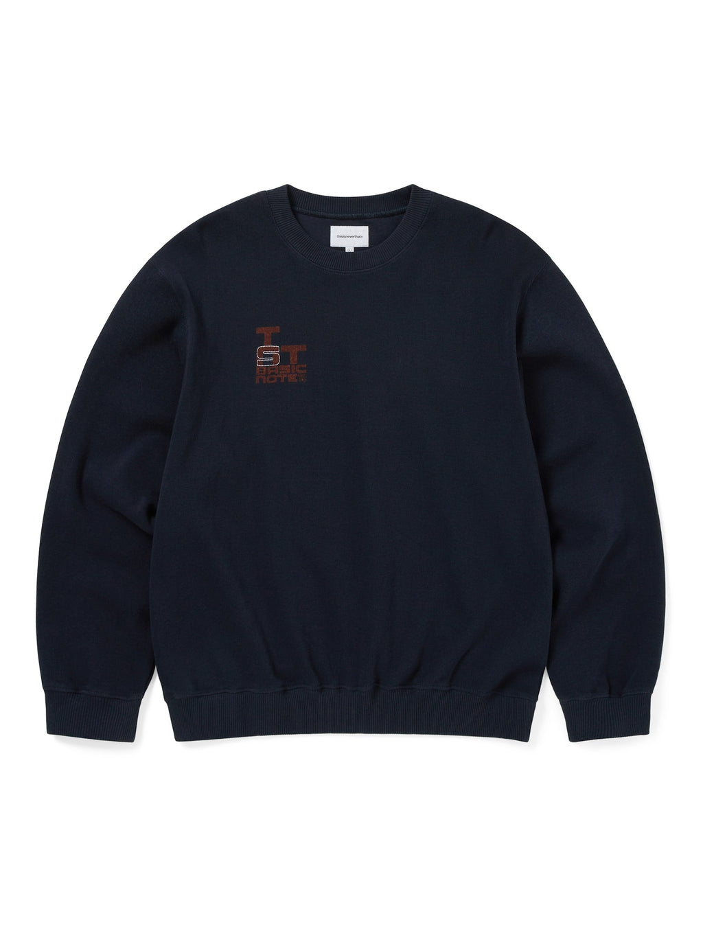 thisisneverthat - Basic Note Crewneck Pale (Navy) product image 1 | TRAB K-Fashion Australia
