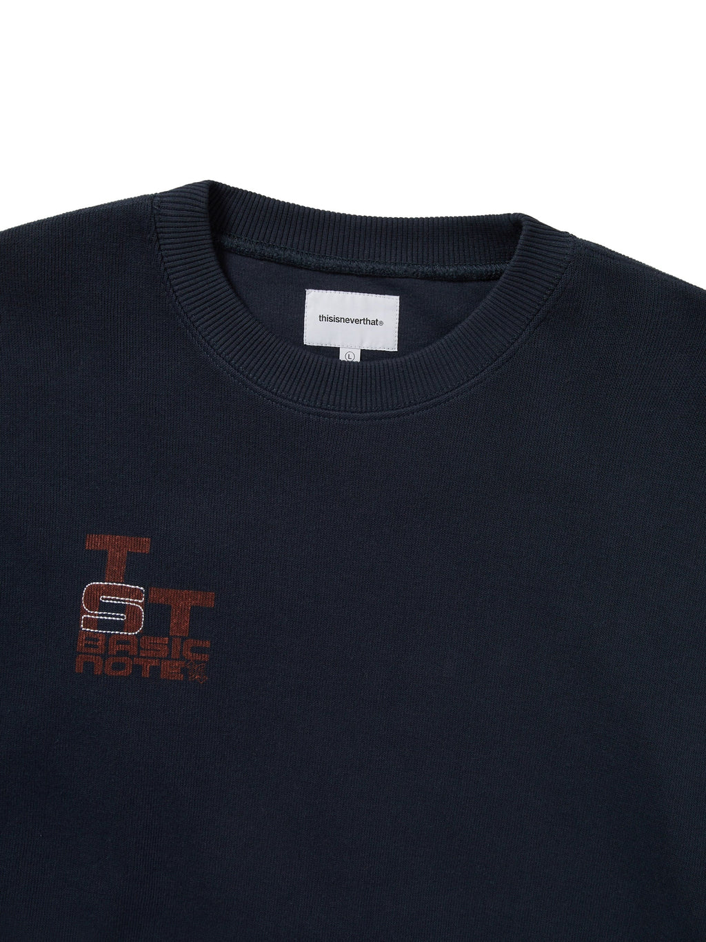 thisisneverthat - Basic Note Crewneck Pale (Navy) product image 2 | TRAB K-Fashion Australia