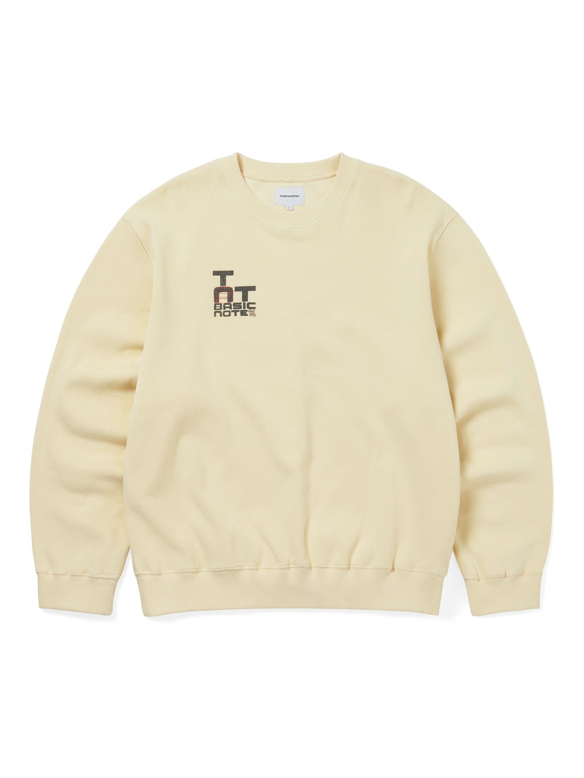 thisisneverthat - Basic Note Crewneck (Pale Lemon) product image 1 | TRAB K-Fashion Australia