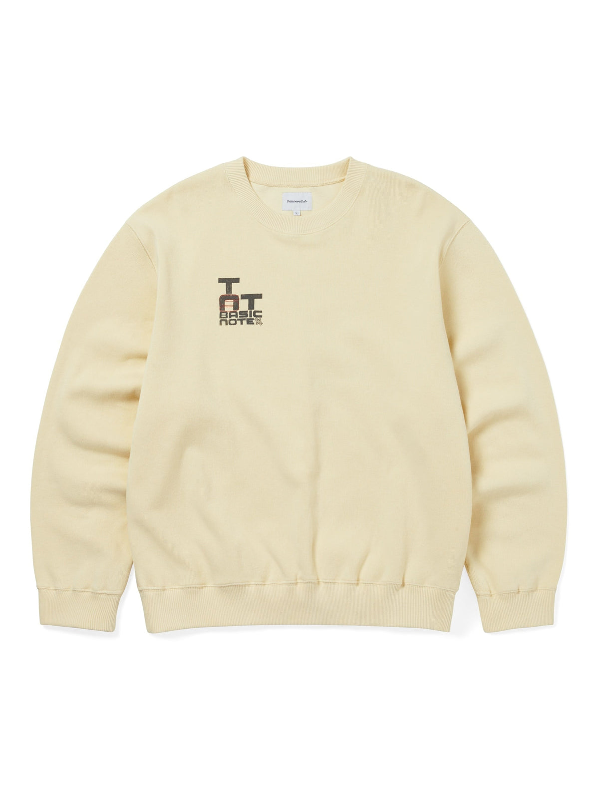 thisisneverthat - Basic Note Crewneck (Pale Lemon) product image 1 | TRAB K-Fashion Australia