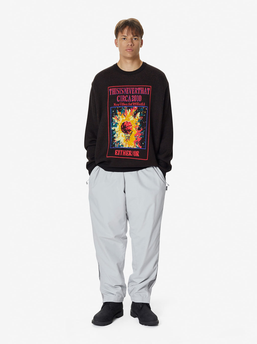 thisisneverthat - Basketball Hoop Knit Sweater (Black) product image 5 | TRAB K-Fashion Australia
