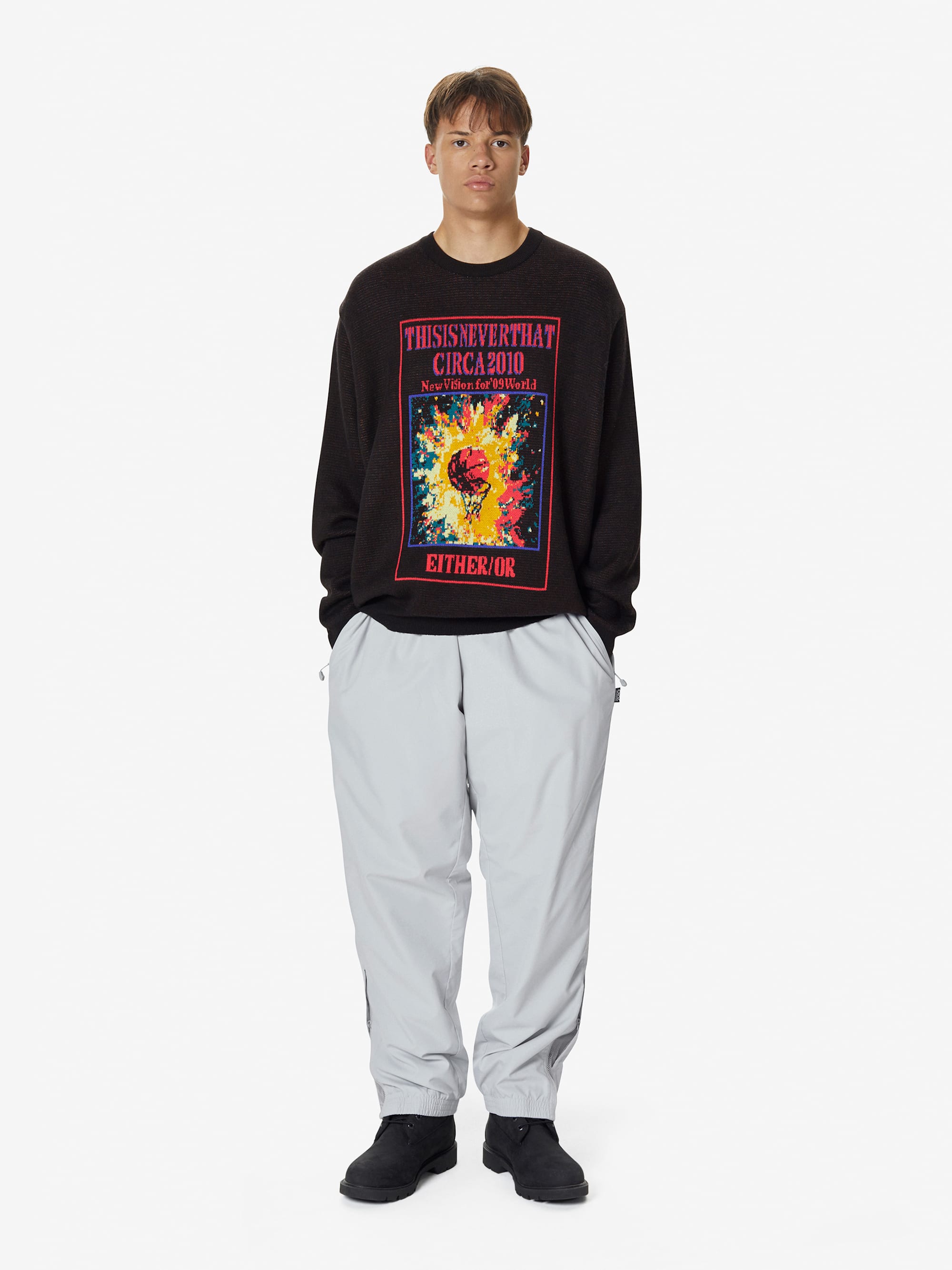 thisisneverthat - Basketball Hoop Knit Sweater (Black) product image 5 | TRAB K-Fashion Australia