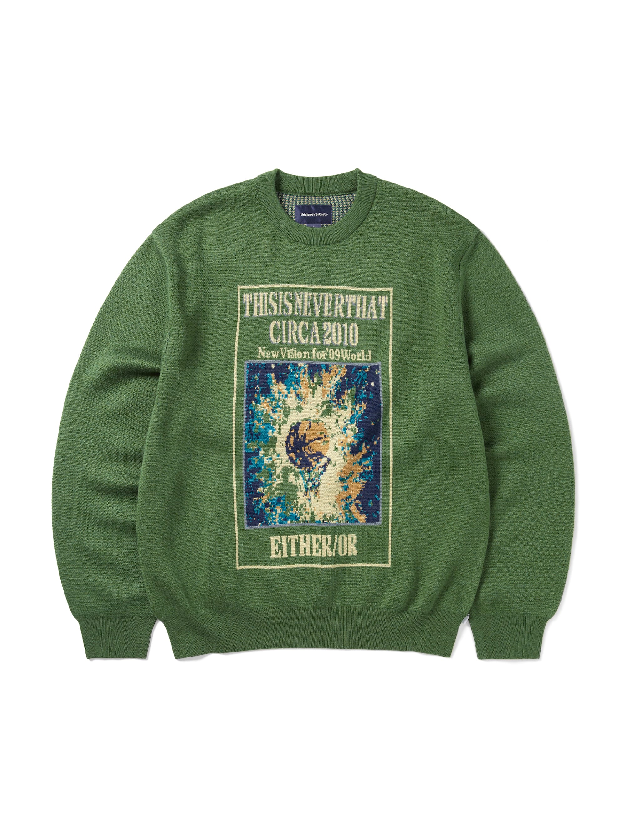 thisisneverthat - Basketball Hoop Knit Sweater (Green) product image 1 | TRAB K-Fashion Australia