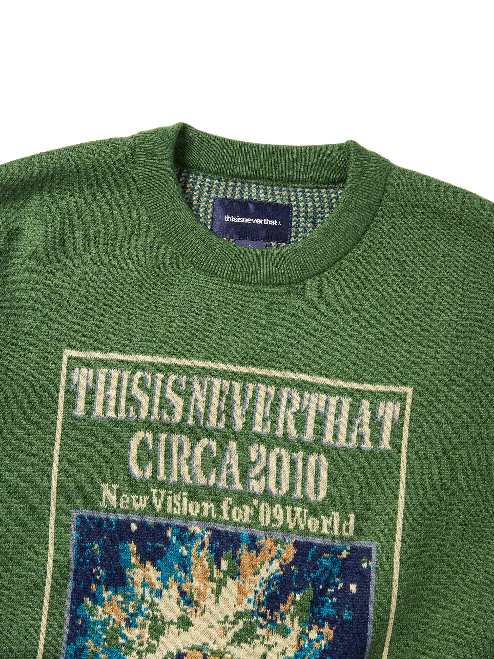 thisisneverthat - Basketball Hoop Knit Sweater (Green) product image 2 | TRAB K-Fashion Australia