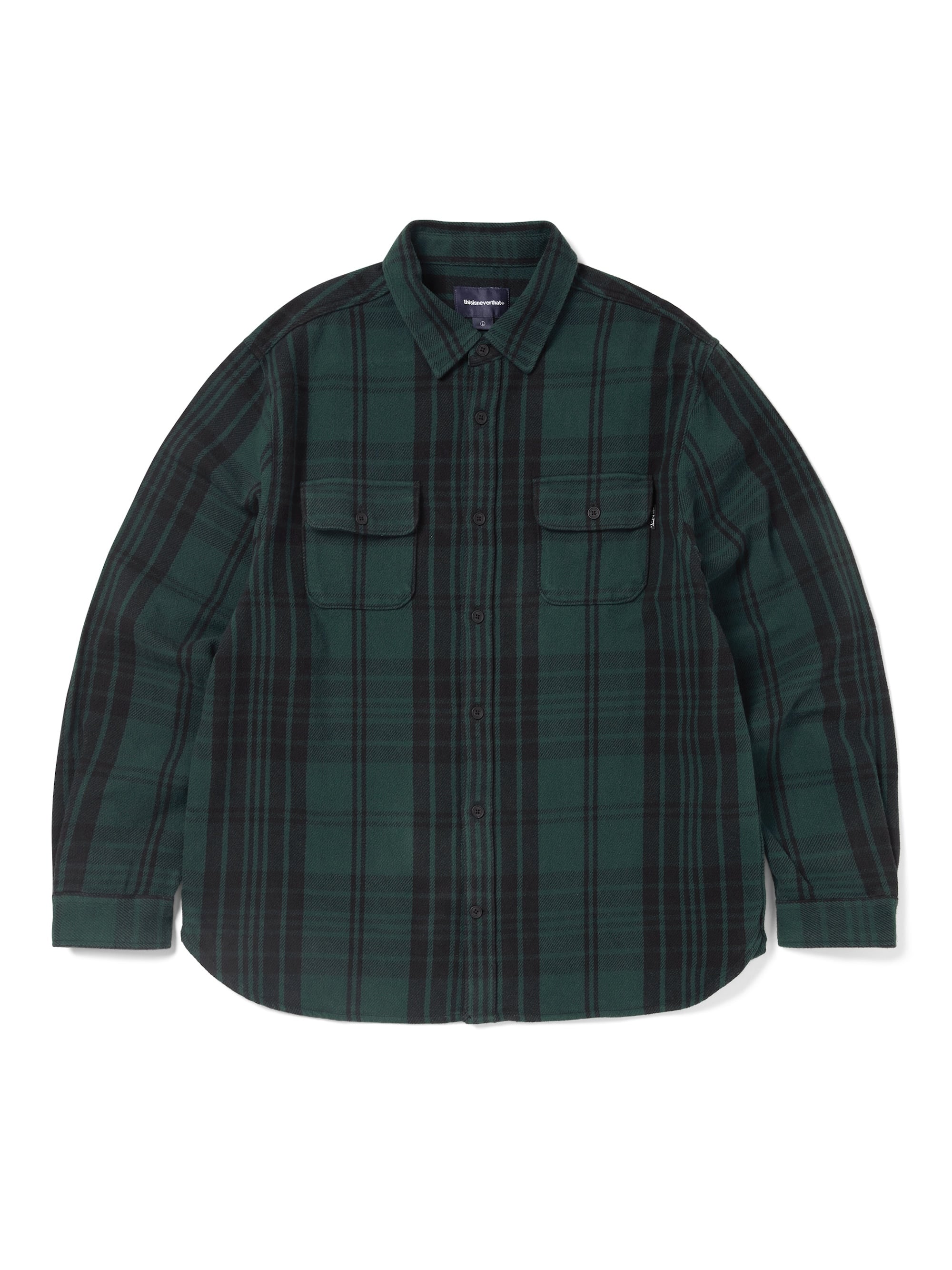 thisisneverthat - Big Flannel Work Shirt (Green) product image 1 | TRAB K-Fashion Australia