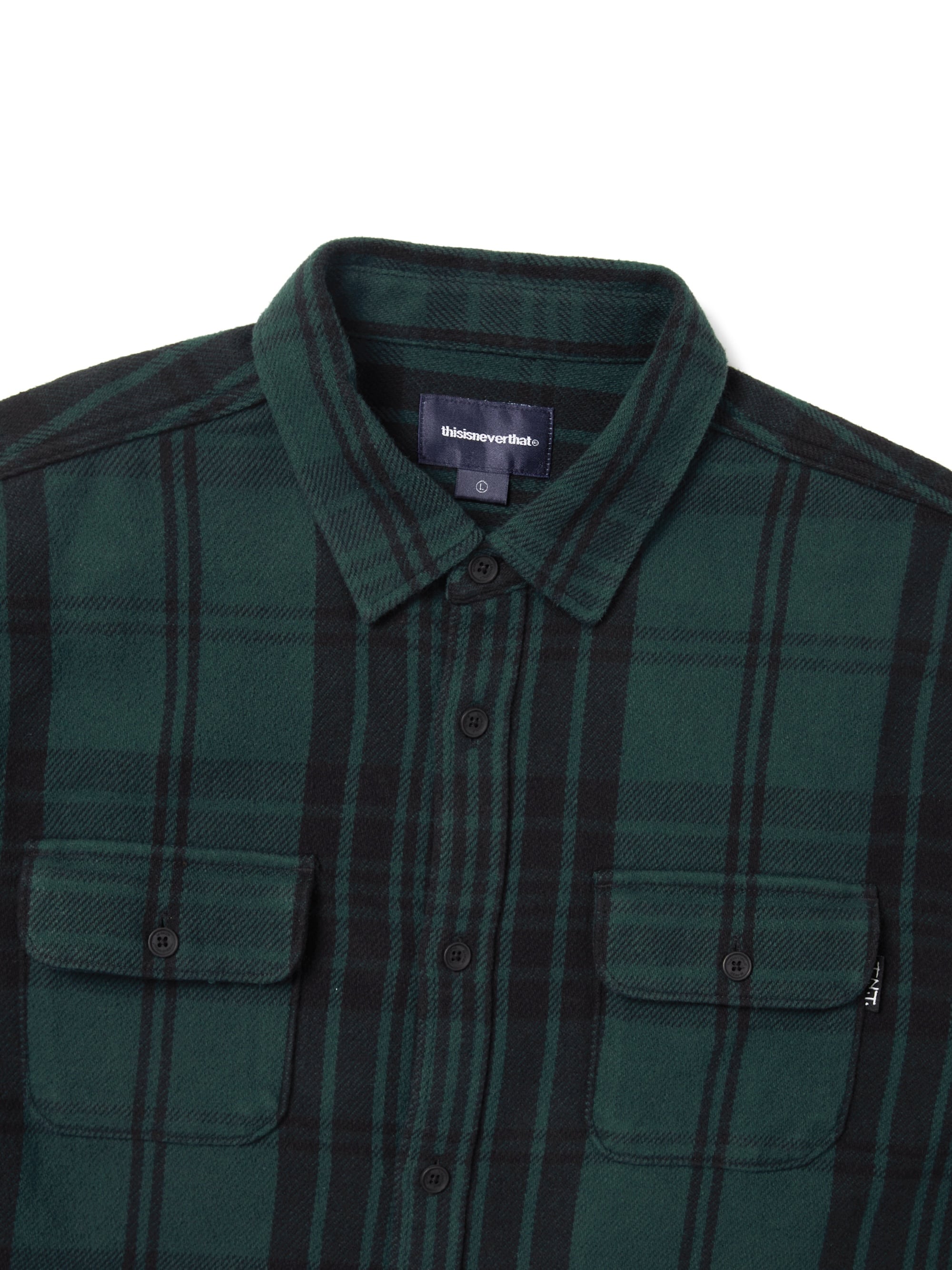 thisisneverthat - Big Flannel Work Shirt (Green) product image 2 | TRAB K-Fashion Australia