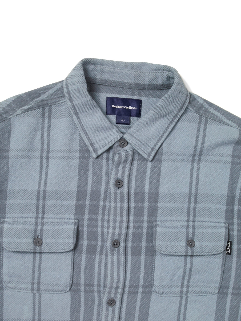 thisisneverthat - Big Flannel Work Shirt (Slate) product image 2 | TRAB K-Fashion Australia