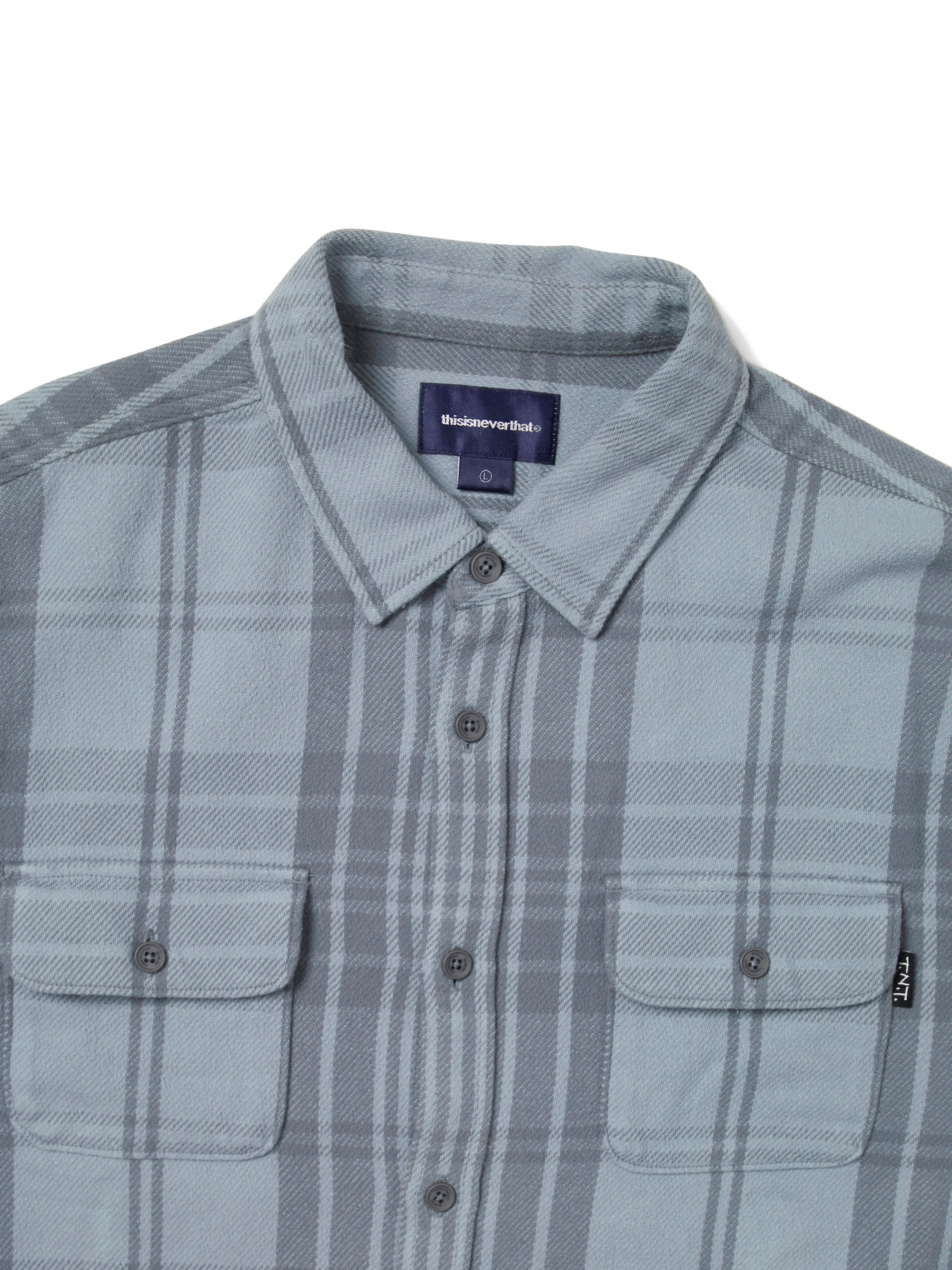 thisisneverthat - Big Flannel Work Shirt (Slate) product image 2 | TRAB K-Fashion Australia