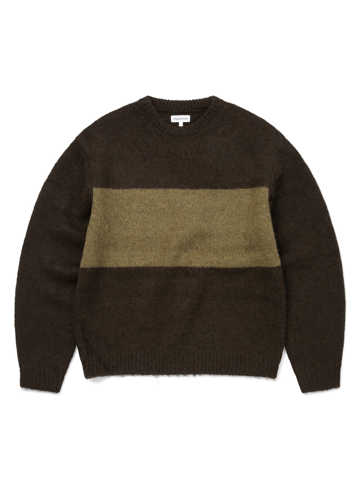 thisisneverthat - Big Lined Knit Sweater (Brown) product image 1 | TRAB K-Fashion Australia