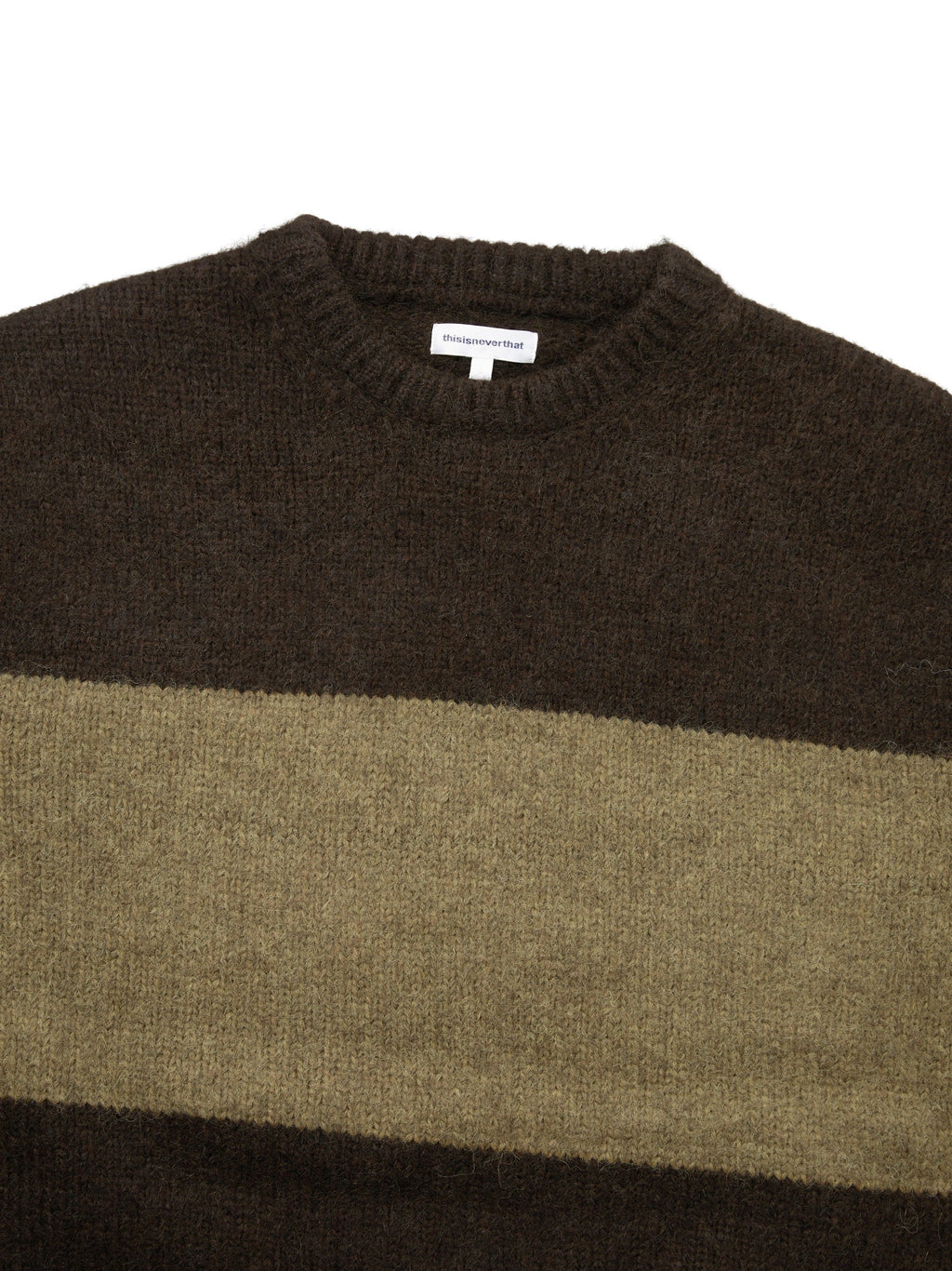 thisisneverthat - Big Lined Knit Sweater (Brown) product image 2 | TRAB K-Fashion Australia