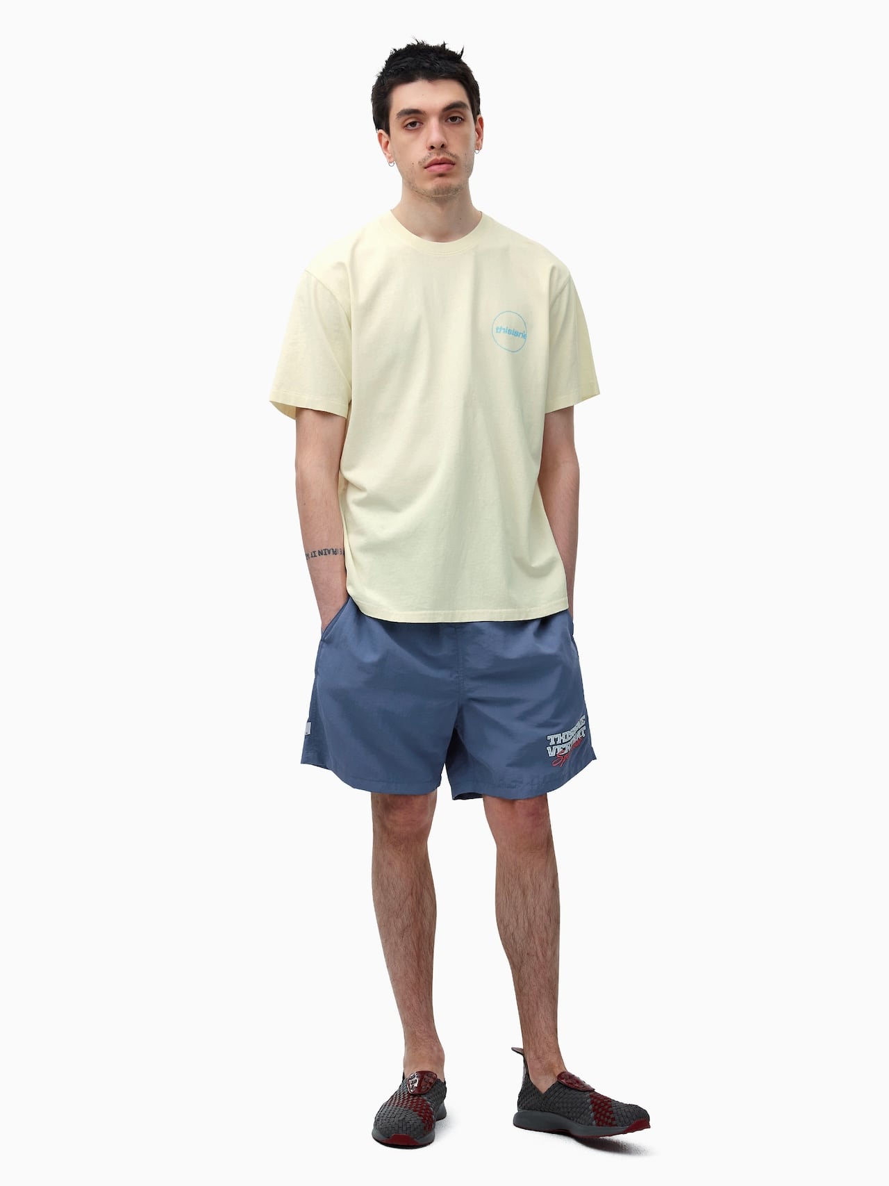 thisisneverthat - Big Logo Nylon Shorts (Blue) product image 7 | TRAB K-Fashion Australia