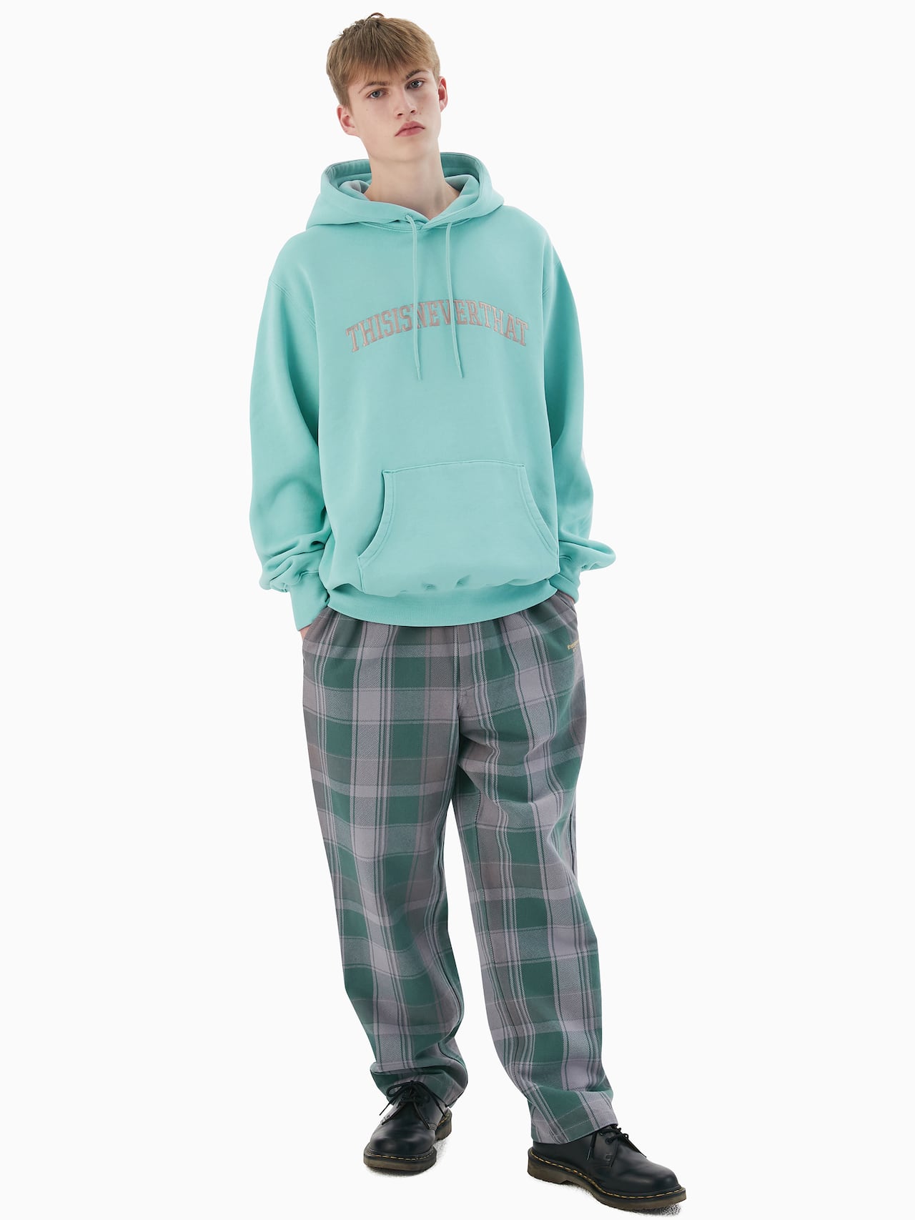 thisisneverthat - Big Plaid Flannel Pant Blue (lavender) product image 6 | TRAB K-Fashion Australia