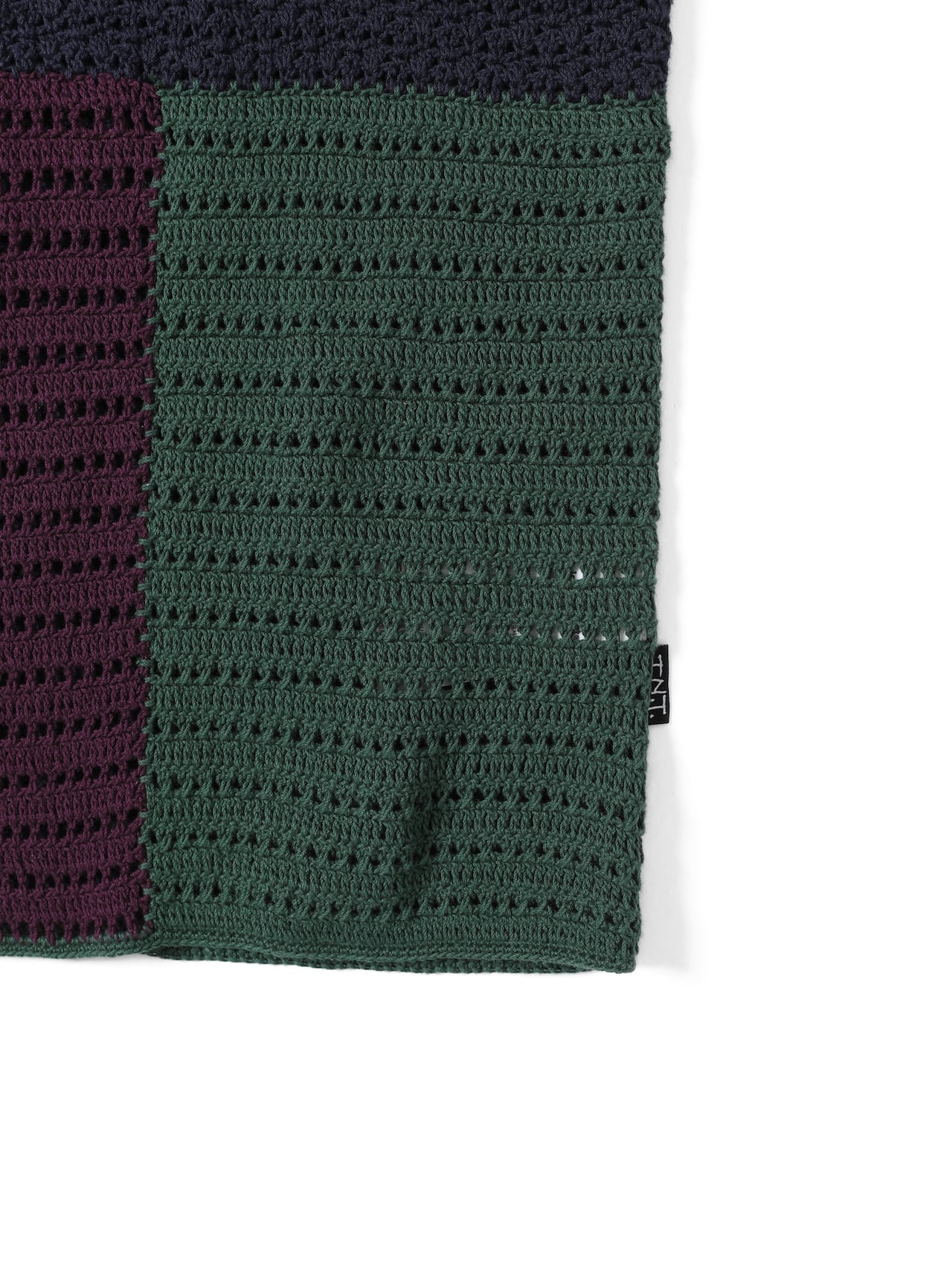 thisisneverthat - Block Crochet Knit S/S Shirt (Navy) product image 3 | TRAB K-Fashion Australia