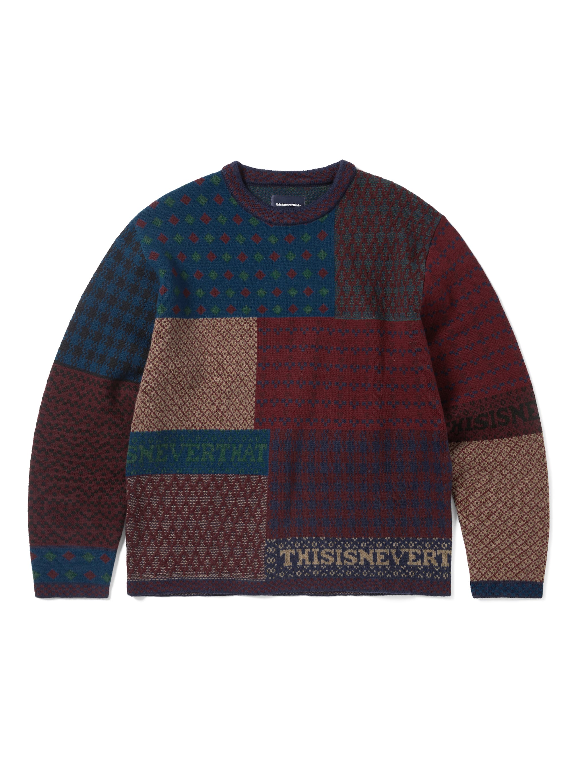 thisisneverthat - Block Knit L/S Top (Multi) product image 1 | TRAB K-Fashion Australia