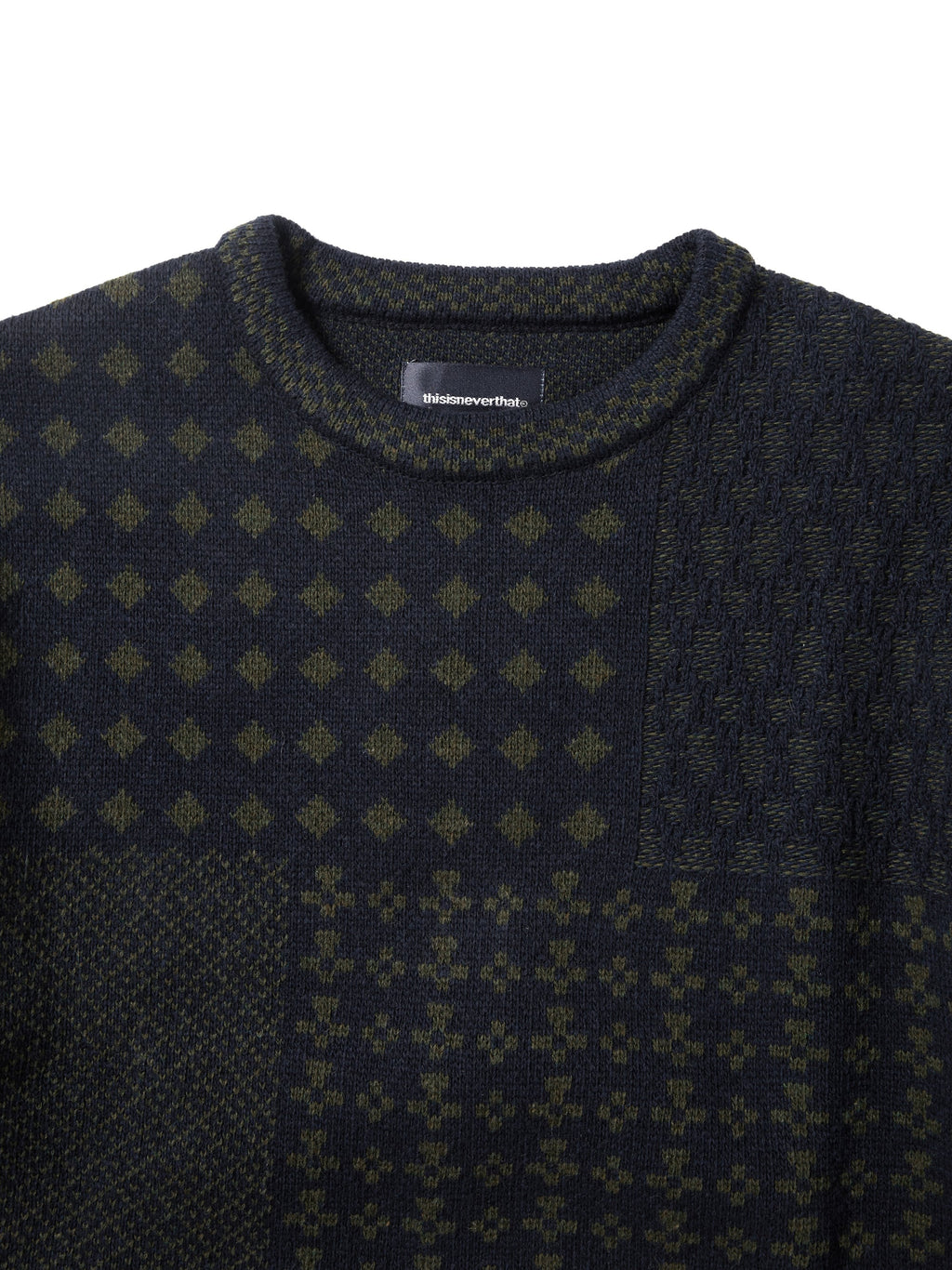 thisisneverthat - Block Knit L/S Top (Navy) product image 2 | TRAB K-Fashion Australia