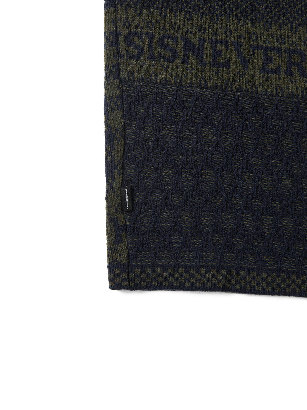 thisisneverthat - Block Knit L/S Top (Navy) product image 3 | TRAB K-Fashion Australia