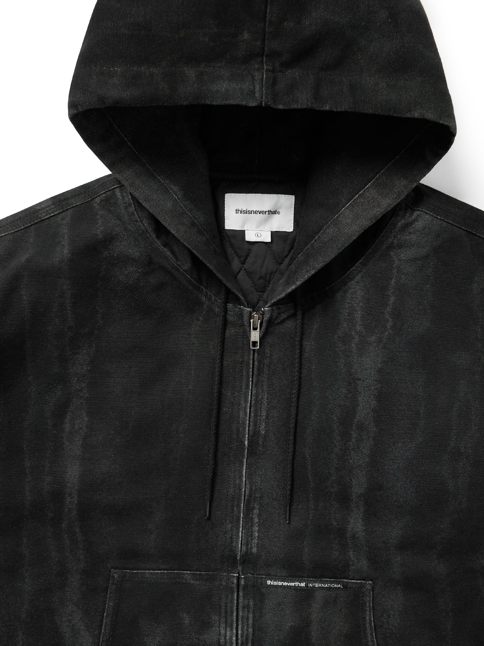 thisisneverthat - Blurred Hooded Jacket (black) product image 2 | TRAB K-Fashion Australia