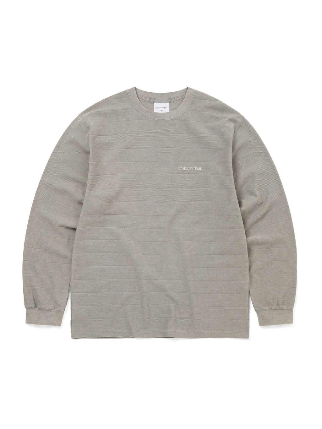 thisisneverthat - Border Jacquard L/S Tee (Graphite) product image 1 | TRAB K-Fashion Australia