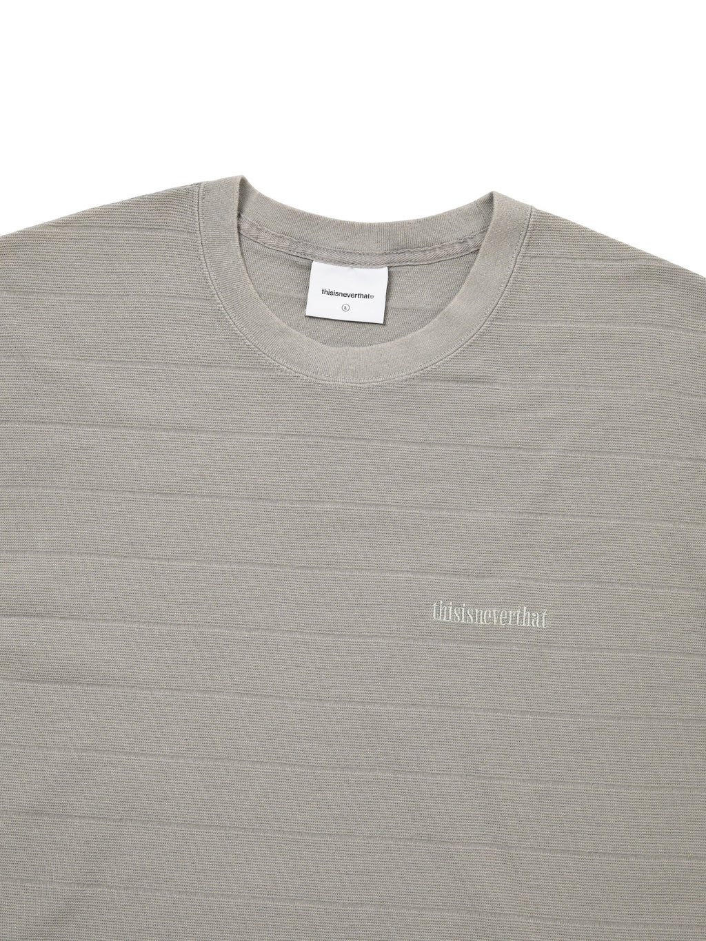 thisisneverthat - Border Jacquard L/S Tee (Graphite) product image 2 | TRAB K-Fashion Australia