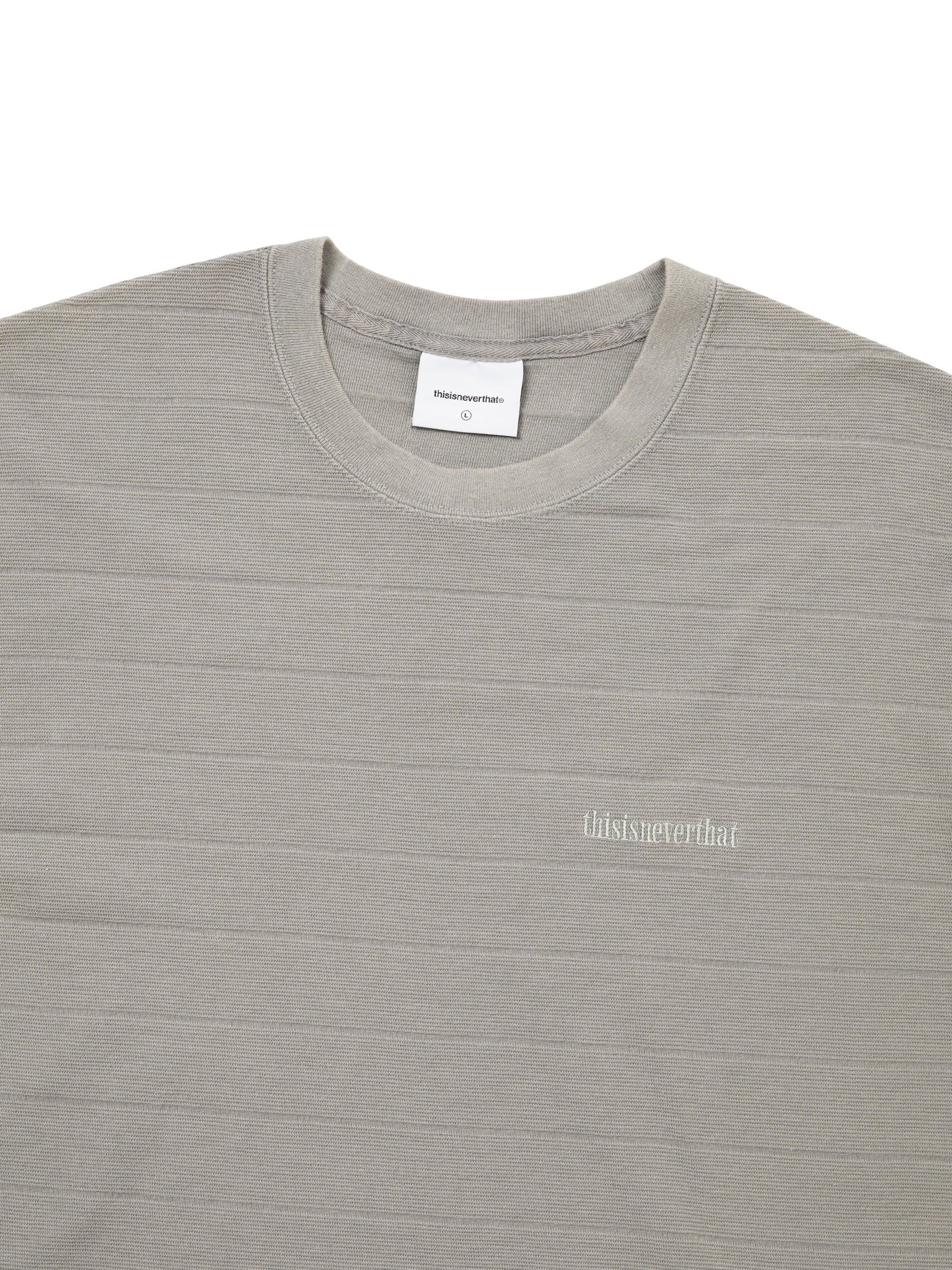 thisisneverthat - Border Jacquard L/S Tee (Graphite) product image 2 | TRAB K-Fashion Australia