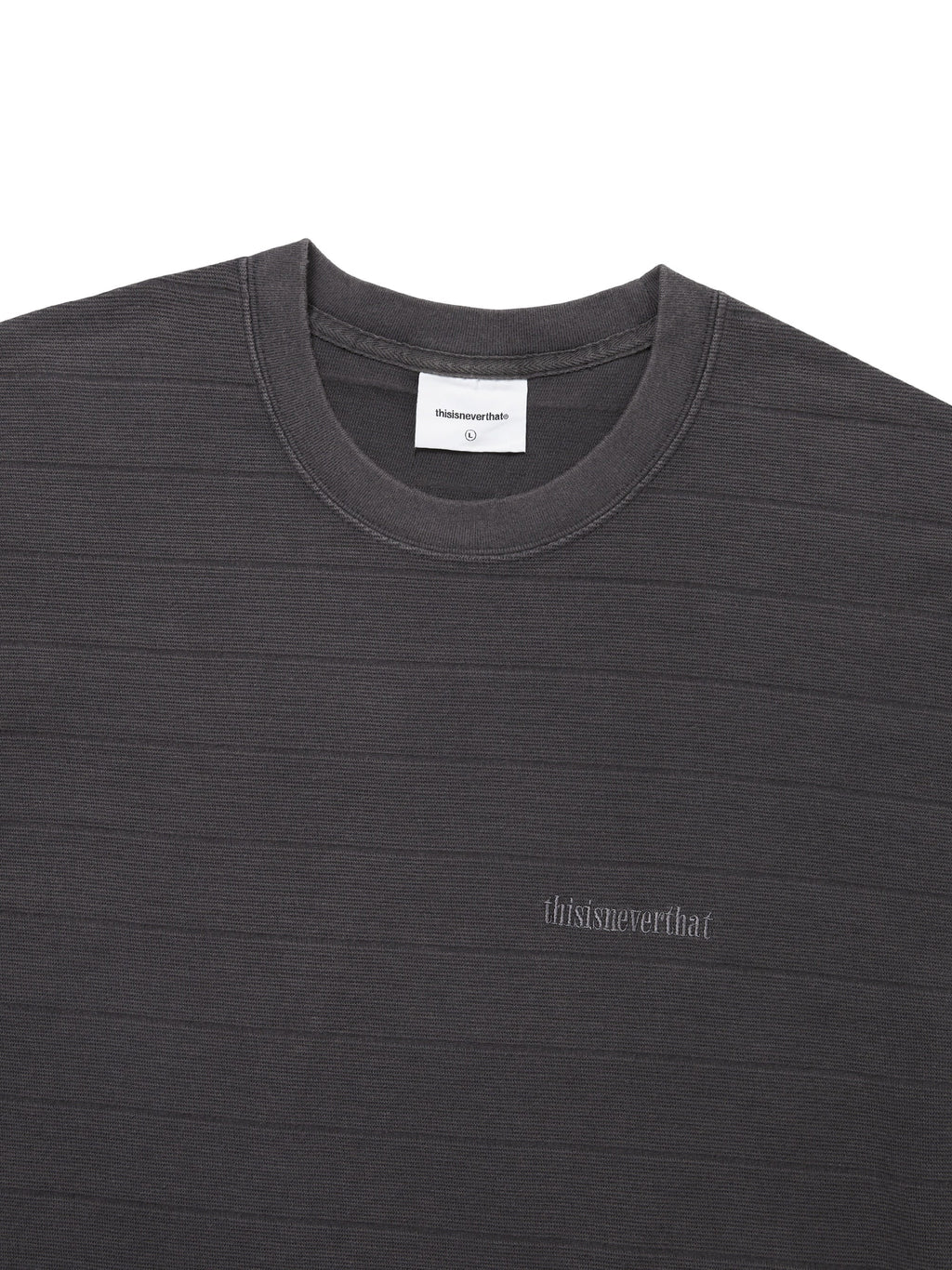 thisisneverthat - Border Jacquard L/S Tee (Black) product image 2 | TRAB K-Fashion Australia