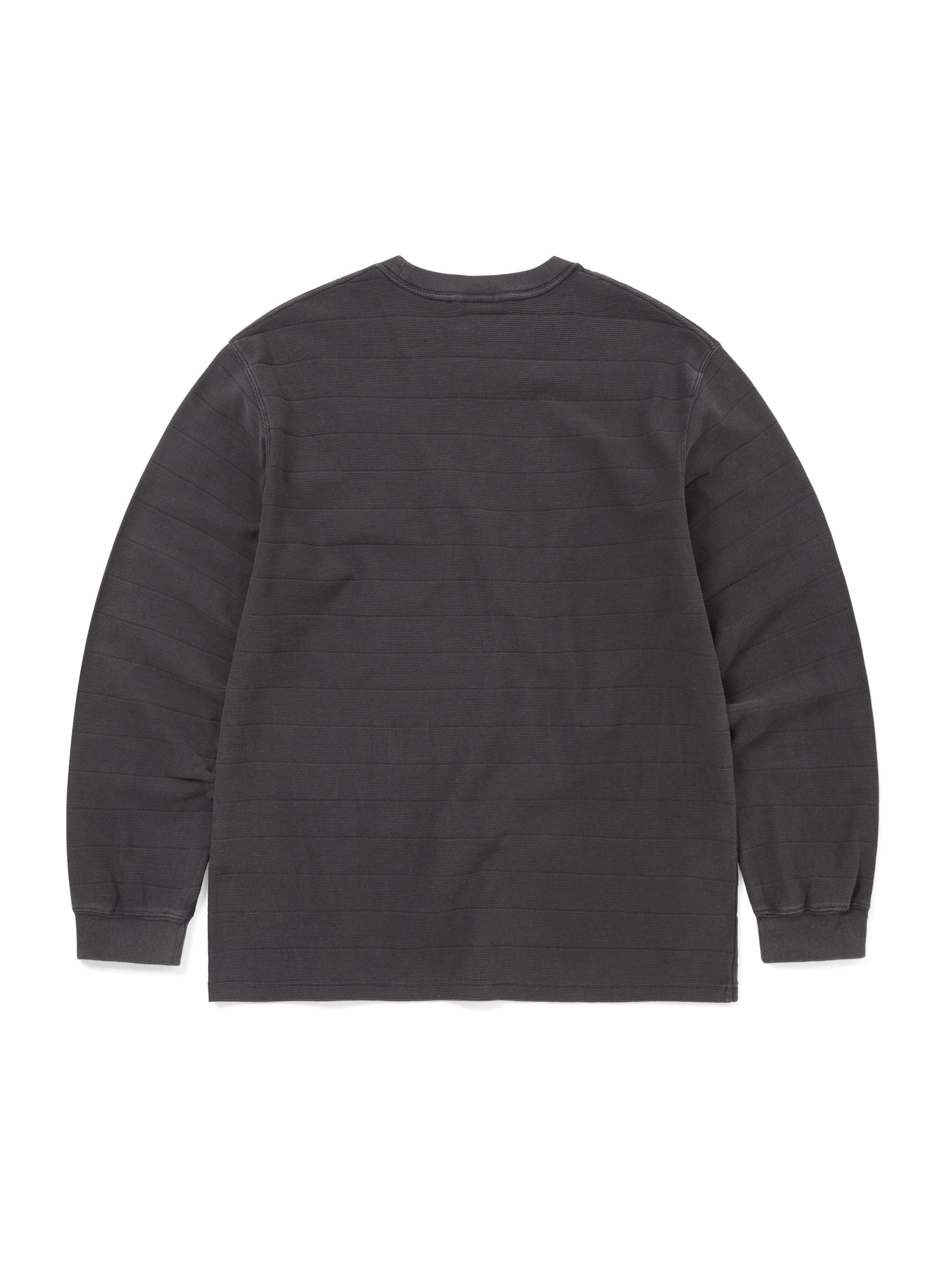 thisisneverthat - Border Jacquard L/S Tee (Black) product image 3 | TRAB K-Fashion Australia
