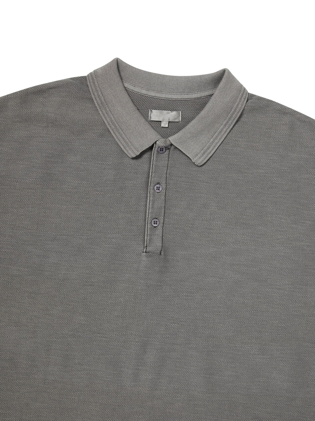 thisisneverthat - Border Jacquard Rugby Top (Shadow Grey) product image 2 | TRAB K-Fashion Australia